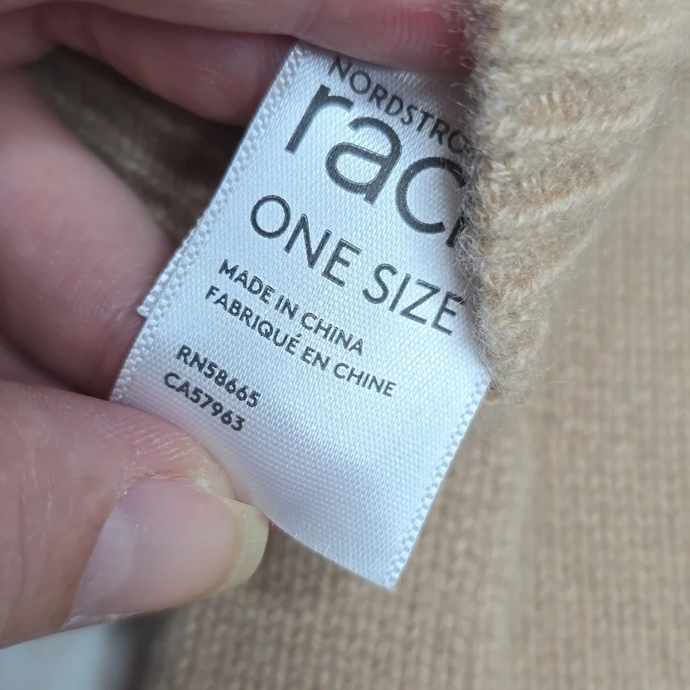 Nordstrom Beige Fingerless Gloves New With Tags